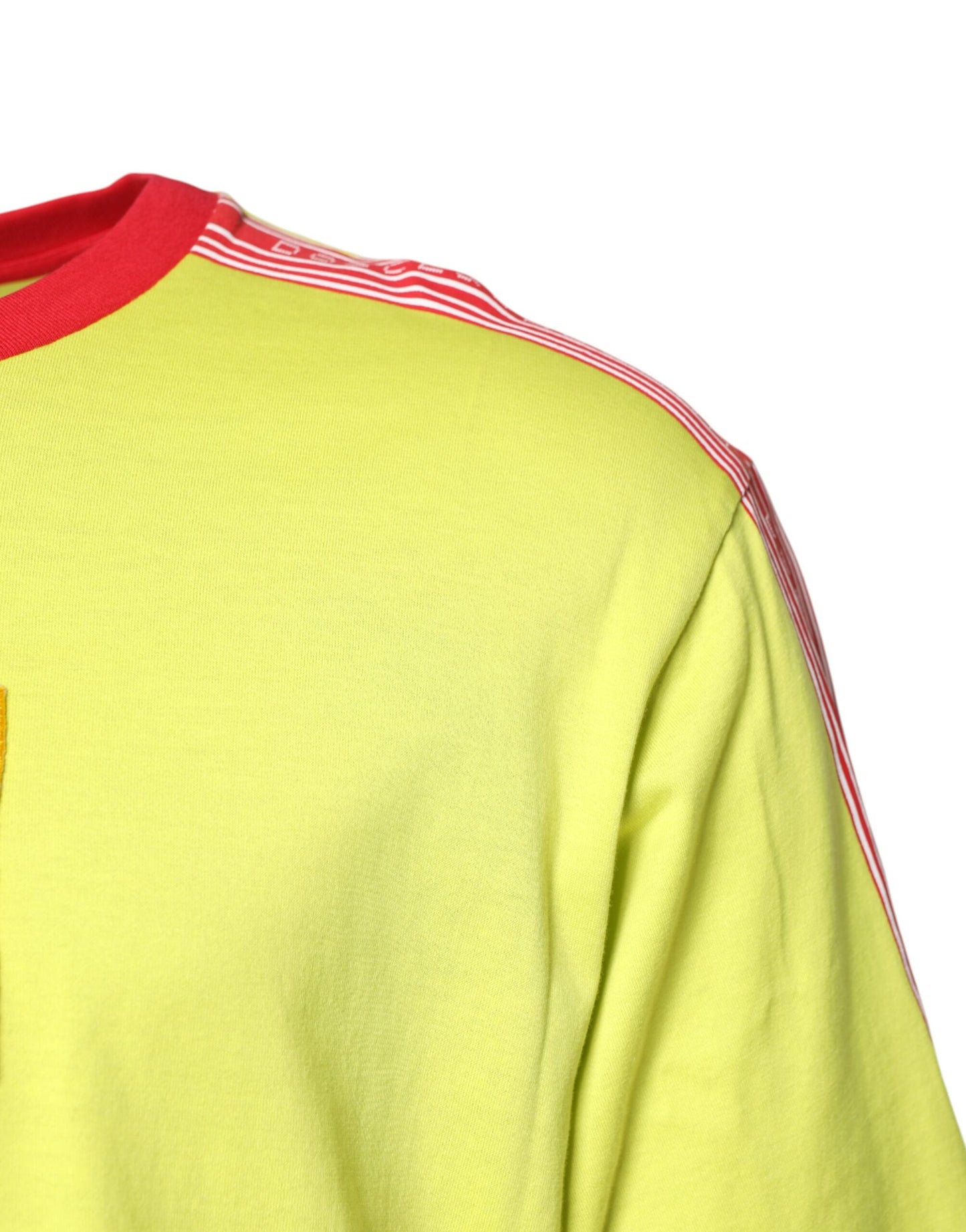 Dolce &amp; Gabbana – Grünes T-Shirt mit Rundhalsausschnitt und 85-Patch aus Baumwolle