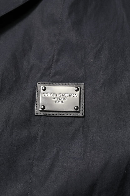 Dolce & Gabbana Black Short Sleeves Button Down Casual Shirt