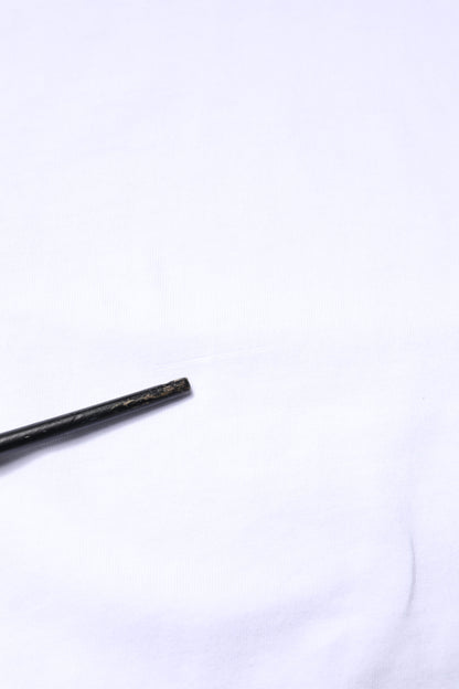 Dolce & Gabbana White Cotton Logo Patch Crew Neck T-shirt