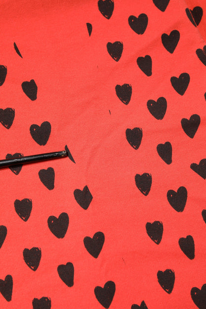 Dolce &amp; Gabbana Rotes ärmelloses T-Shirt aus Baumwolle mit DG-Herzlogo