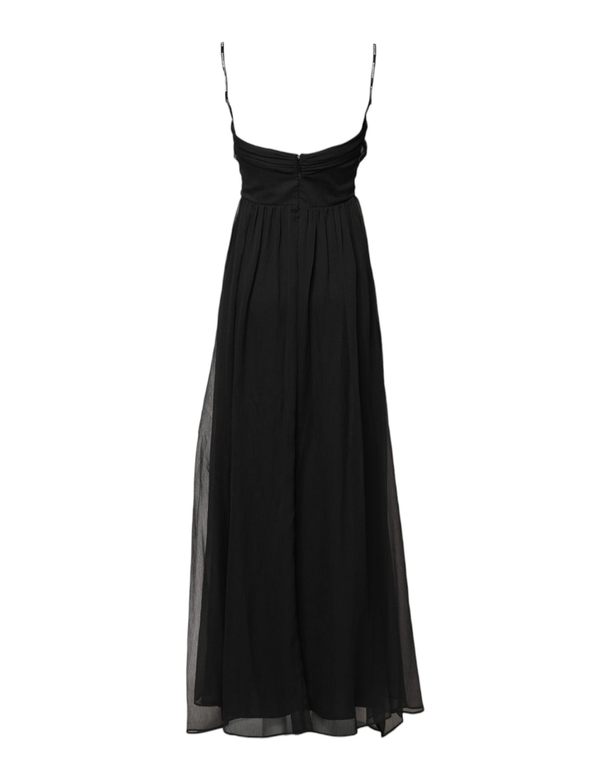 Marciano by Guess – Langes, ärmelloses Kleid aus schwarzem Tüll mit Perlen