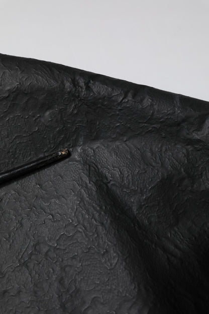 Dolce &amp; Gabbana – Schwarzes T-Shirt aus Baumwolle mit kurzen Ärmeln und V-Ausschnitt