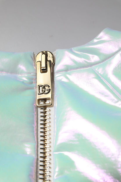 Dolce &amp; Gabbana – Weißes, figurbetontes Minikleid mit langen Ärmeln