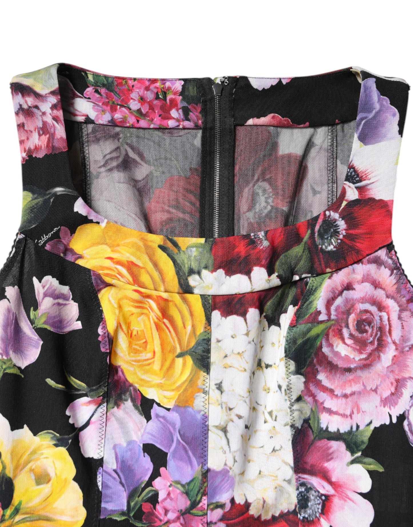 Dolce &amp; Gabbana Mehrfarbiges Ortensia Patchwork-Etuikleid