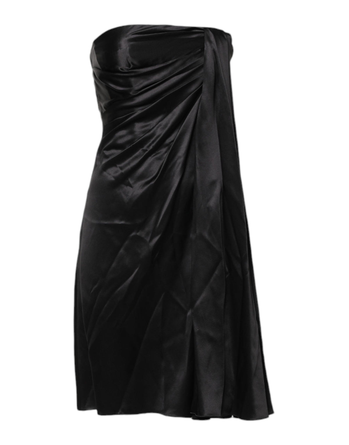 Dolce &amp; Gabbana Schwarzes trägerloses Etui-Minikleid in A-Linie