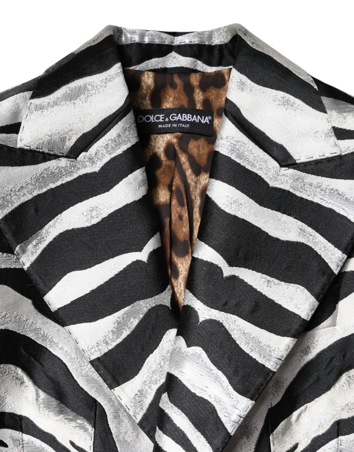 Dolce & Gabbana Schwarze Damen-Blazerjacke aus Polyester und Silber
