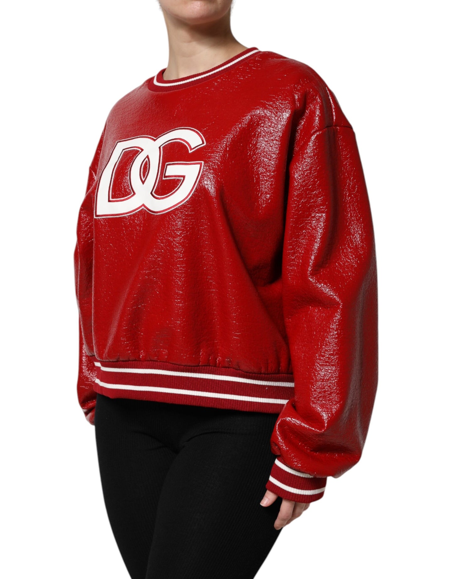 Dolce &amp; Gabbana Pullover aus roter Wolle mit DGLogo-Stickerei