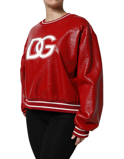 Dolce &amp; Gabbana Pullover aus roter Wolle mit DGLogo-Stickerei