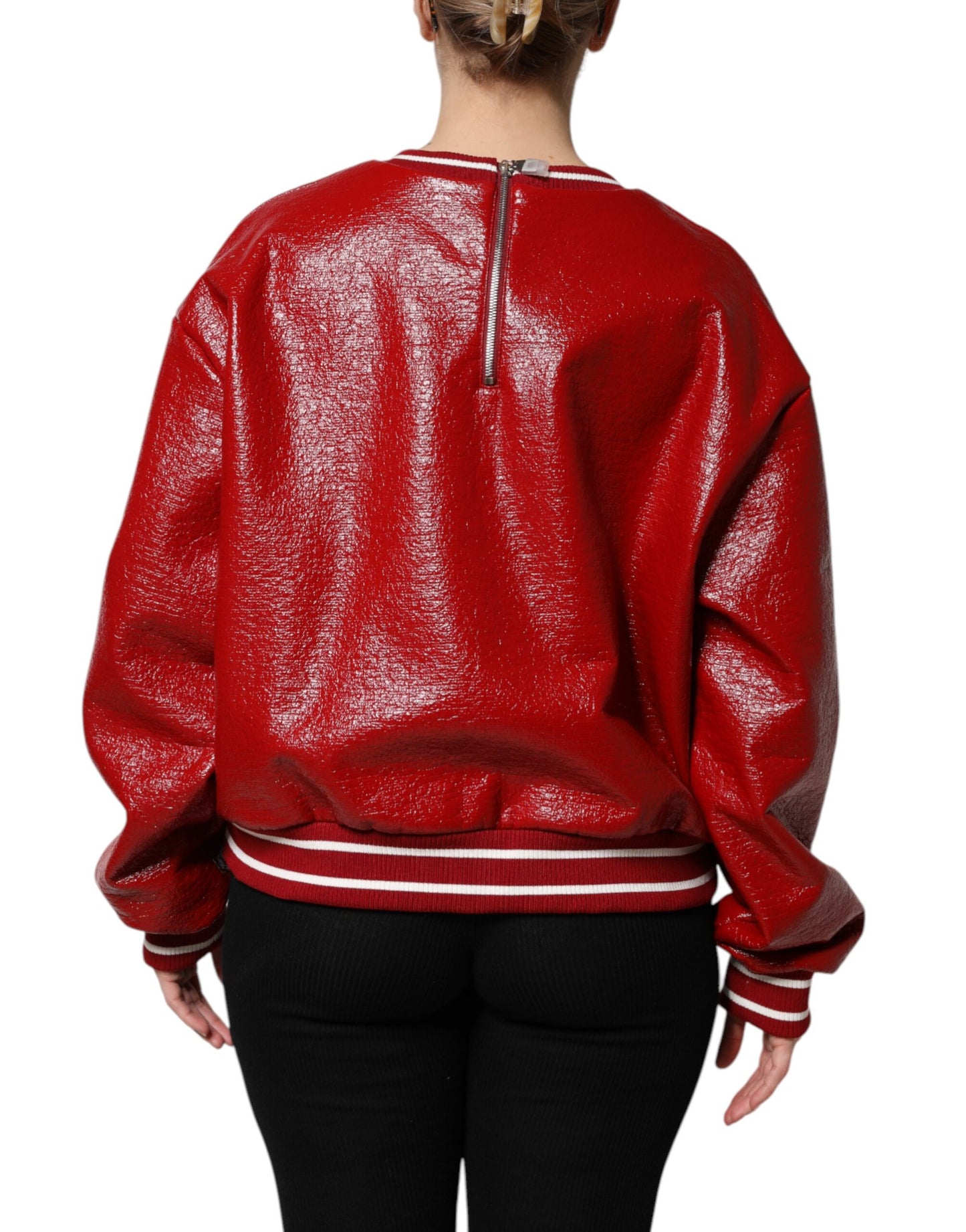 Dolce &amp; Gabbana Pullover aus roter Wolle mit DGLogo-Stickerei