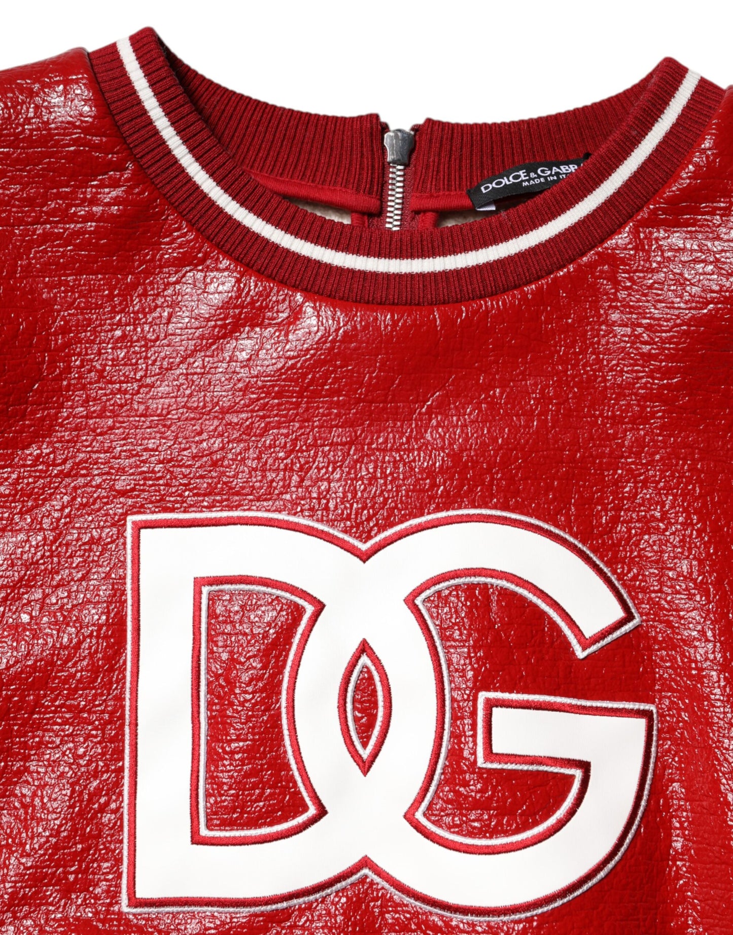 Dolce &amp; Gabbana Pullover aus roter Wolle mit DGLogo-Stickerei