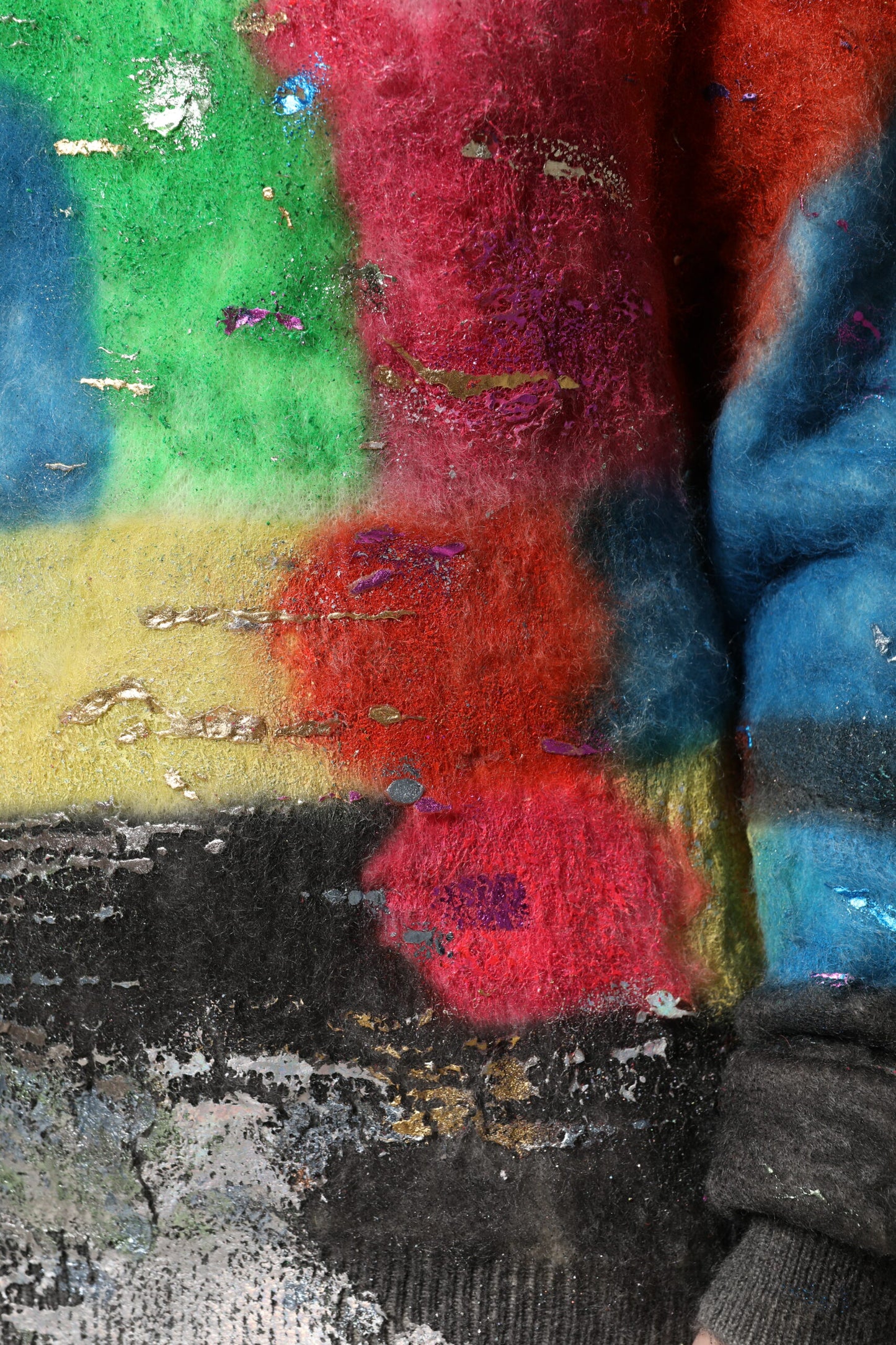 Dolce &amp; Gabbana Mehrfarbiger Rollkragenpullover aus Mohair