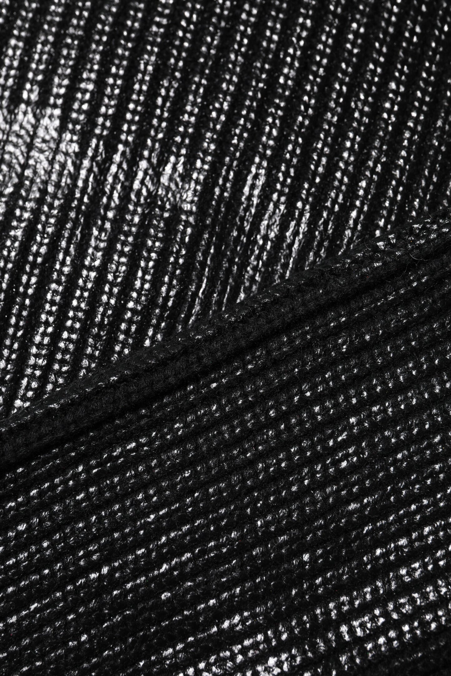 Dolce &amp; Gabbana – Schwarzes, kurzärmliges Rollkragenoberteil aus Wolle