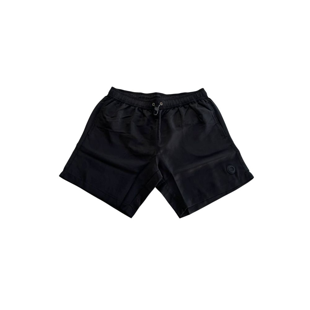Trussardi Beachwear Schwarze Polyester-Badeshorts für Herren