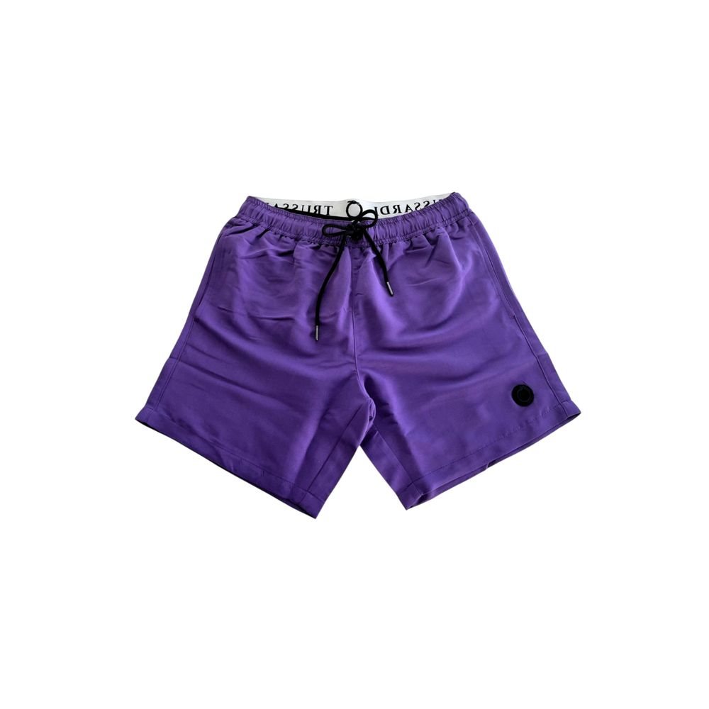 Trussardi Beachwear Lila Polyester Herren Badeshorts