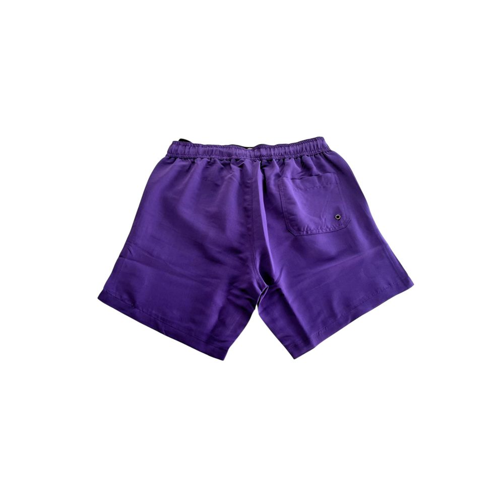 Trussardi Beachwear Lila Polyester Herren Badeshorts