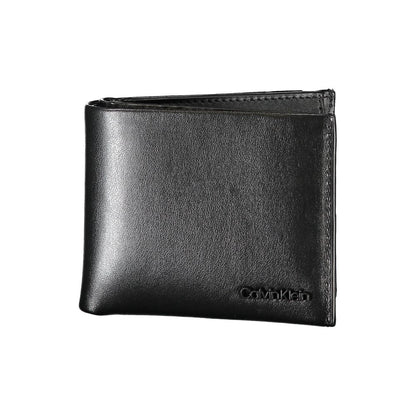 Calvin Klein Elegante schwarze Lederbrieftasche mit zwei Fächern