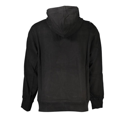 Calvin Klein – Schwarzer Baumwollpullover für Herren mit Kapuze und Taschen
