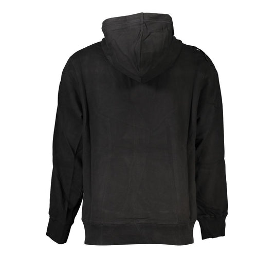 Calvin Klein – Schwarzer Baumwollpullover für Herren mit Kapuze und Taschen