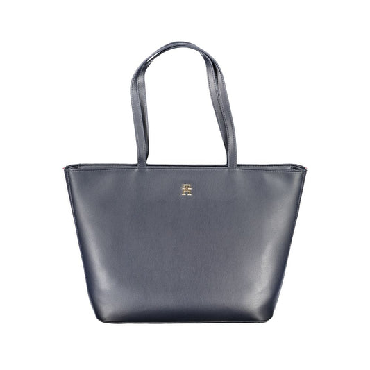 Tommy Hilfiger – Blaue Polyester-Handtasche