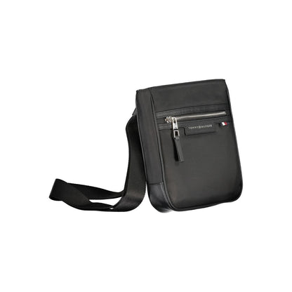 Tommy Hilfiger – Schwarze Polyester-Umhängetasche