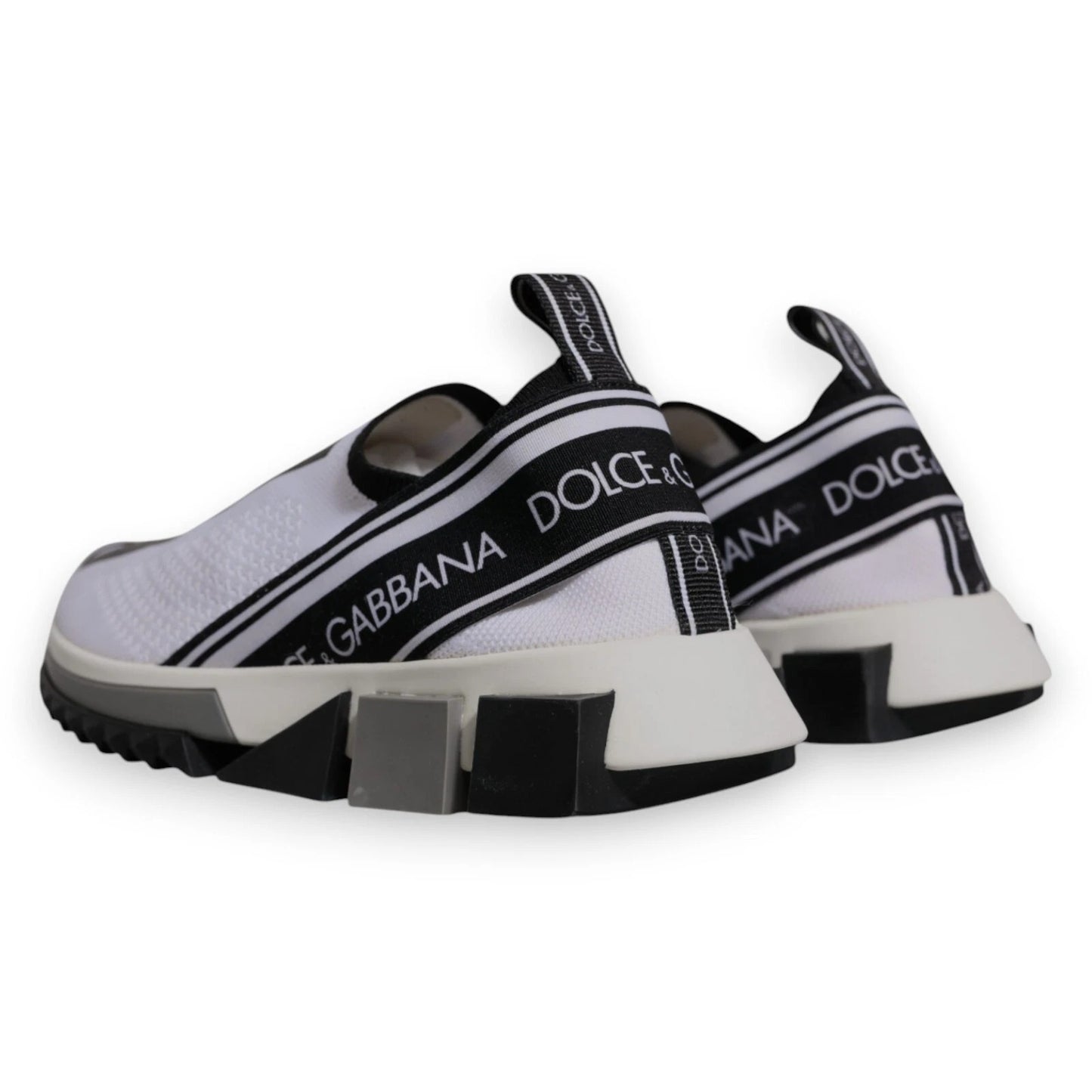 Dolce &amp; Gabbana Sorrento Slip-On Sneakers in Weiß und Schwarz