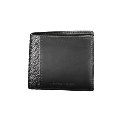 Tommy Hilfiger – Schwarze Lederbrieftasche für Herren