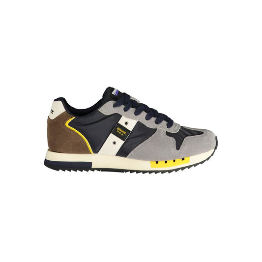 Blauer Grauer Polyester-Sneaker