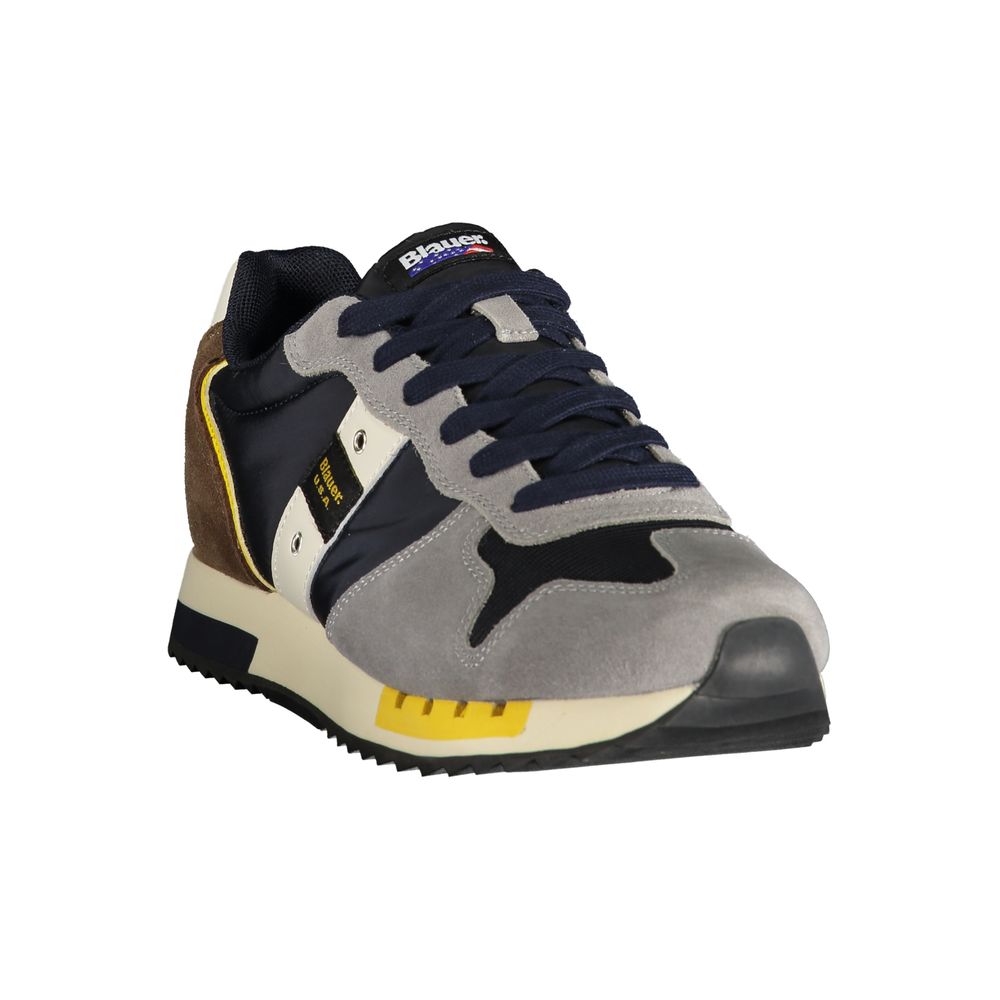 Blauer Grauer Polyester-Sneaker