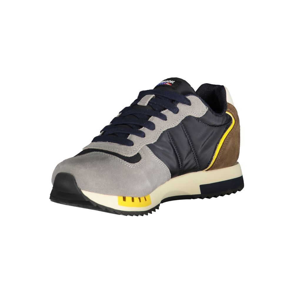 Blauer Grauer Polyester-Sneaker