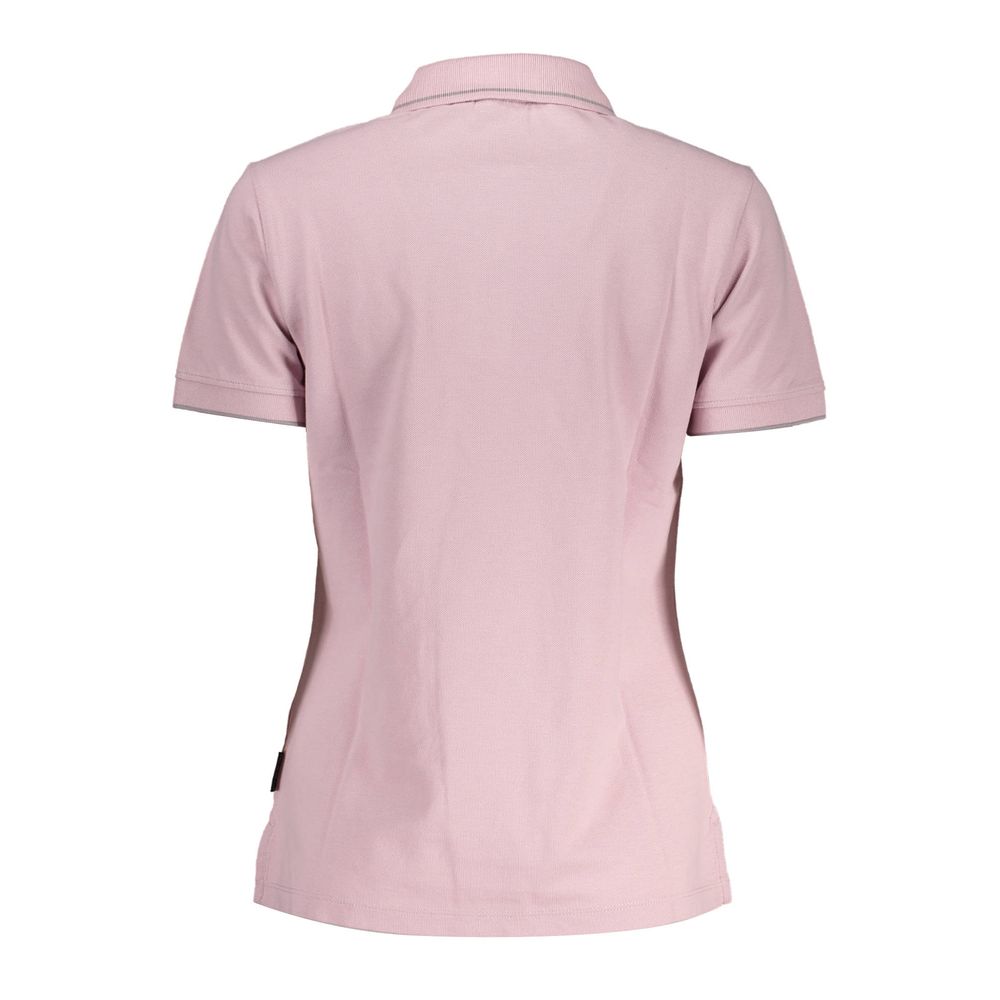 Napapijri Damen Poloshirt aus rosa Baumwolle