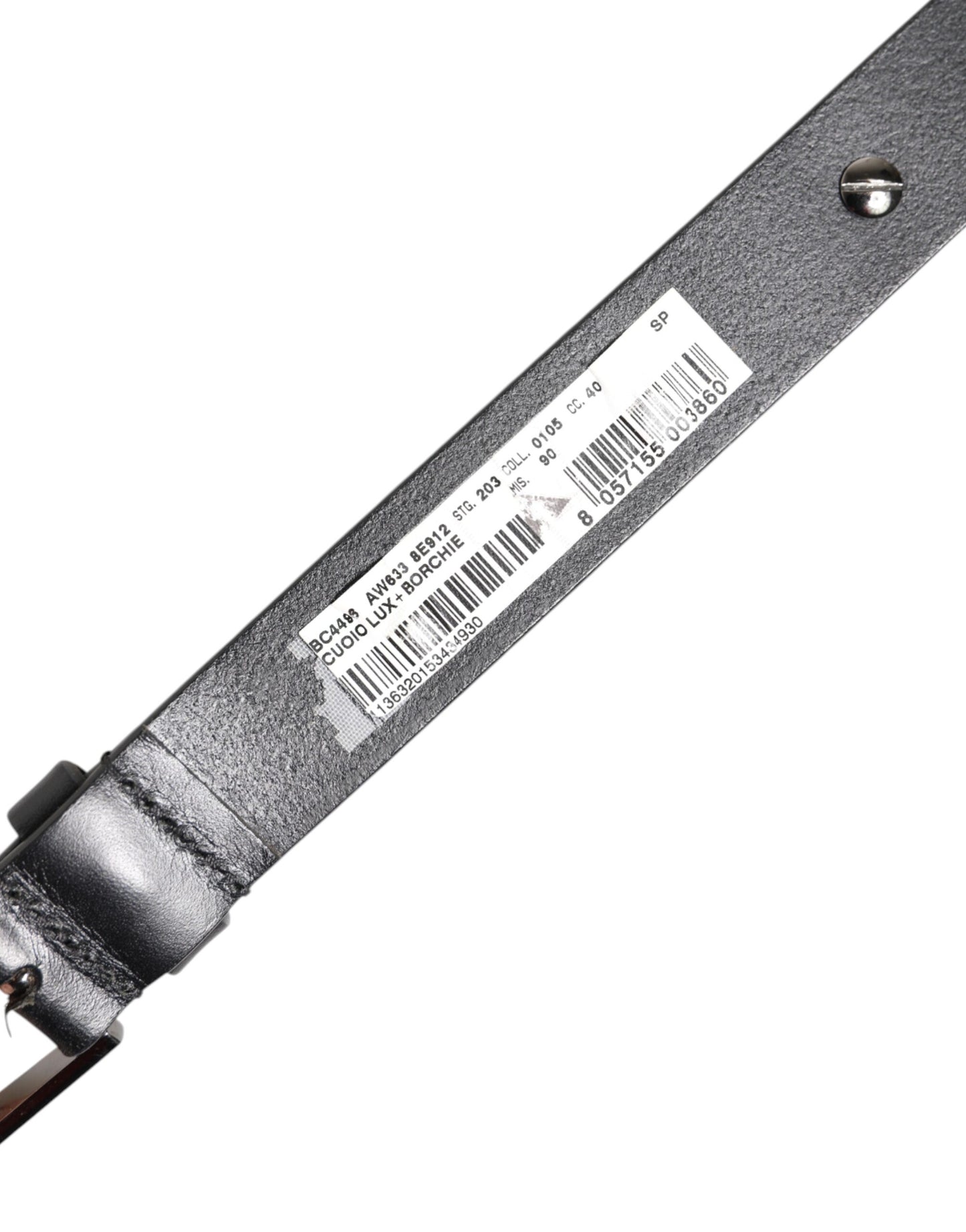 Dolce &amp; Gabbana – Schwarzer Luxus-Ledergürtel mit DG-Nietenschnalle