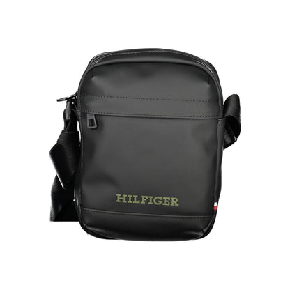 Tommy Hilfiger – Schwarze Umhängetasche aus Polyethylen
