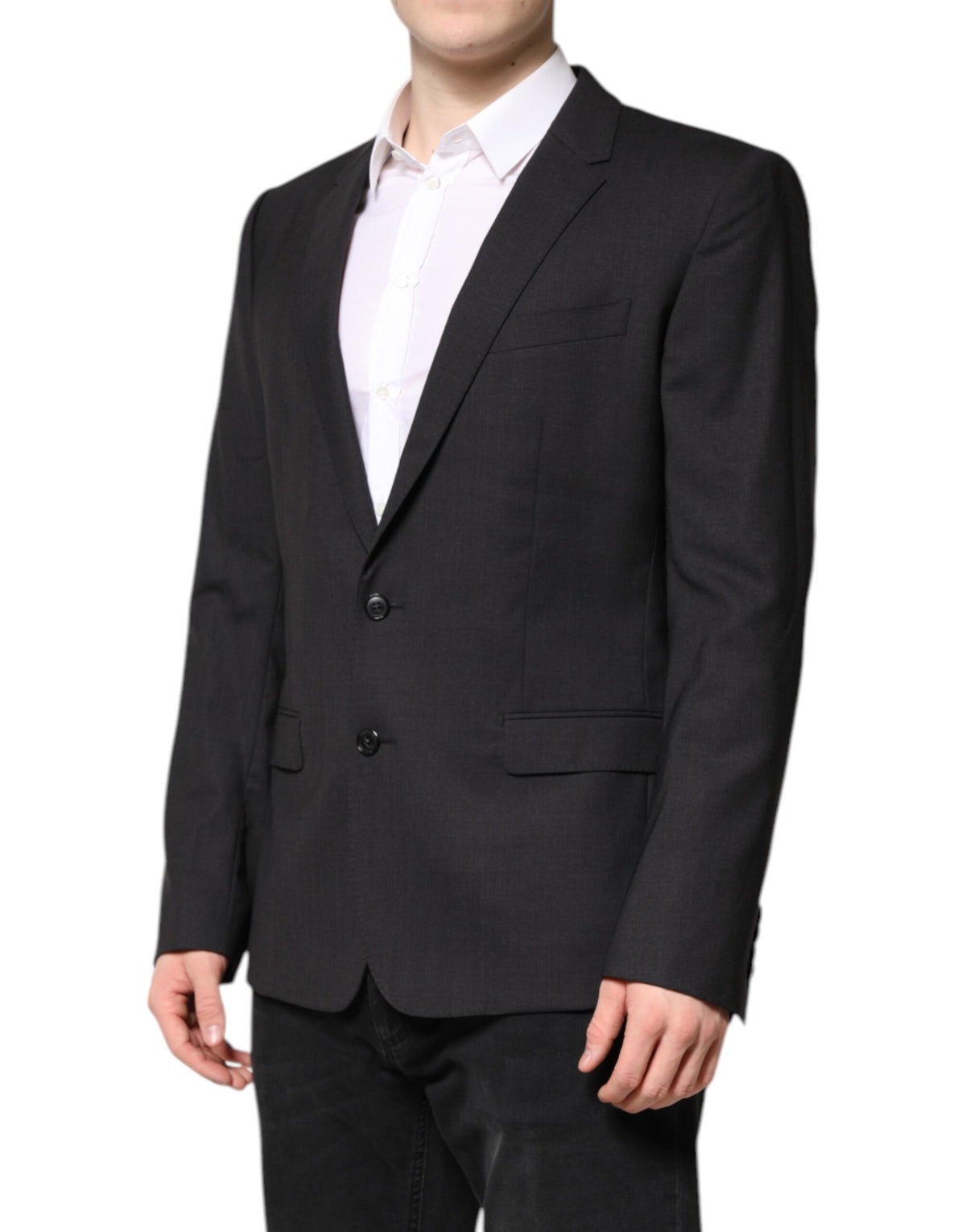 Dolce &amp; Gabbana Dunkelgraue MARTINI Einreihige Jacke