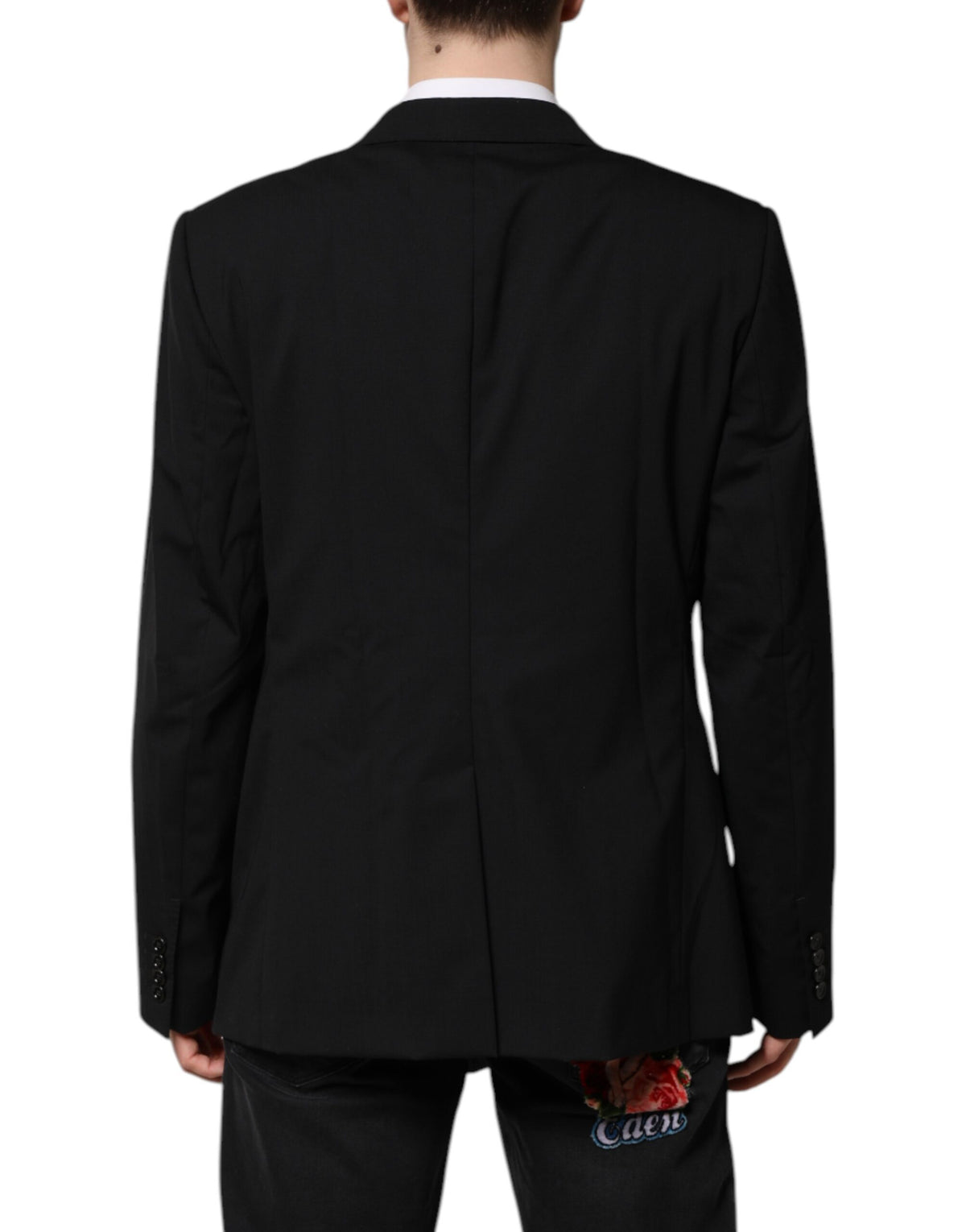Dolce &amp; Gabbana Schwarze MARTINI Zweireihige Anzugjacke