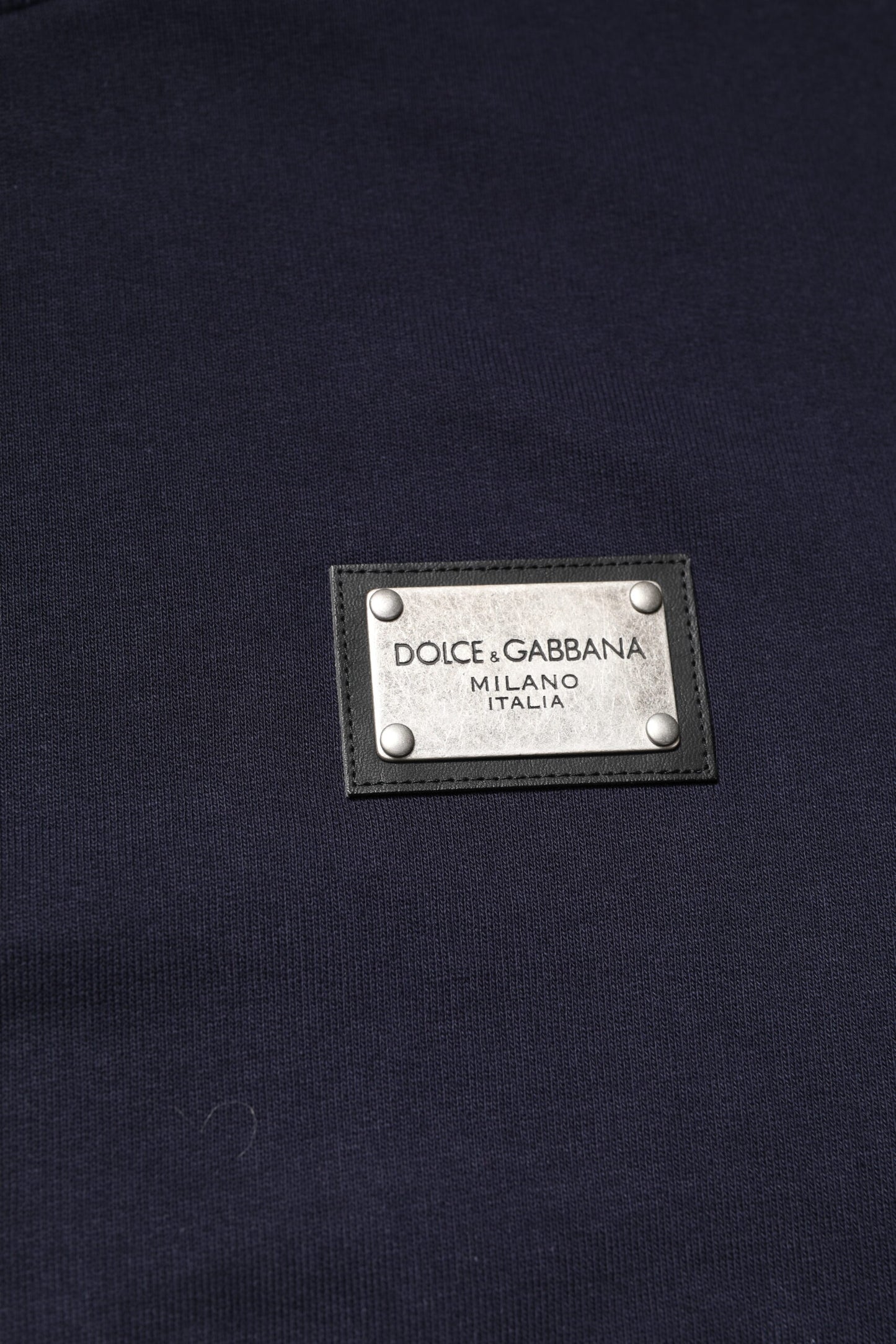 Dolce & Gabbana Dark Blue Logo Crew Neck Pullover Sweater