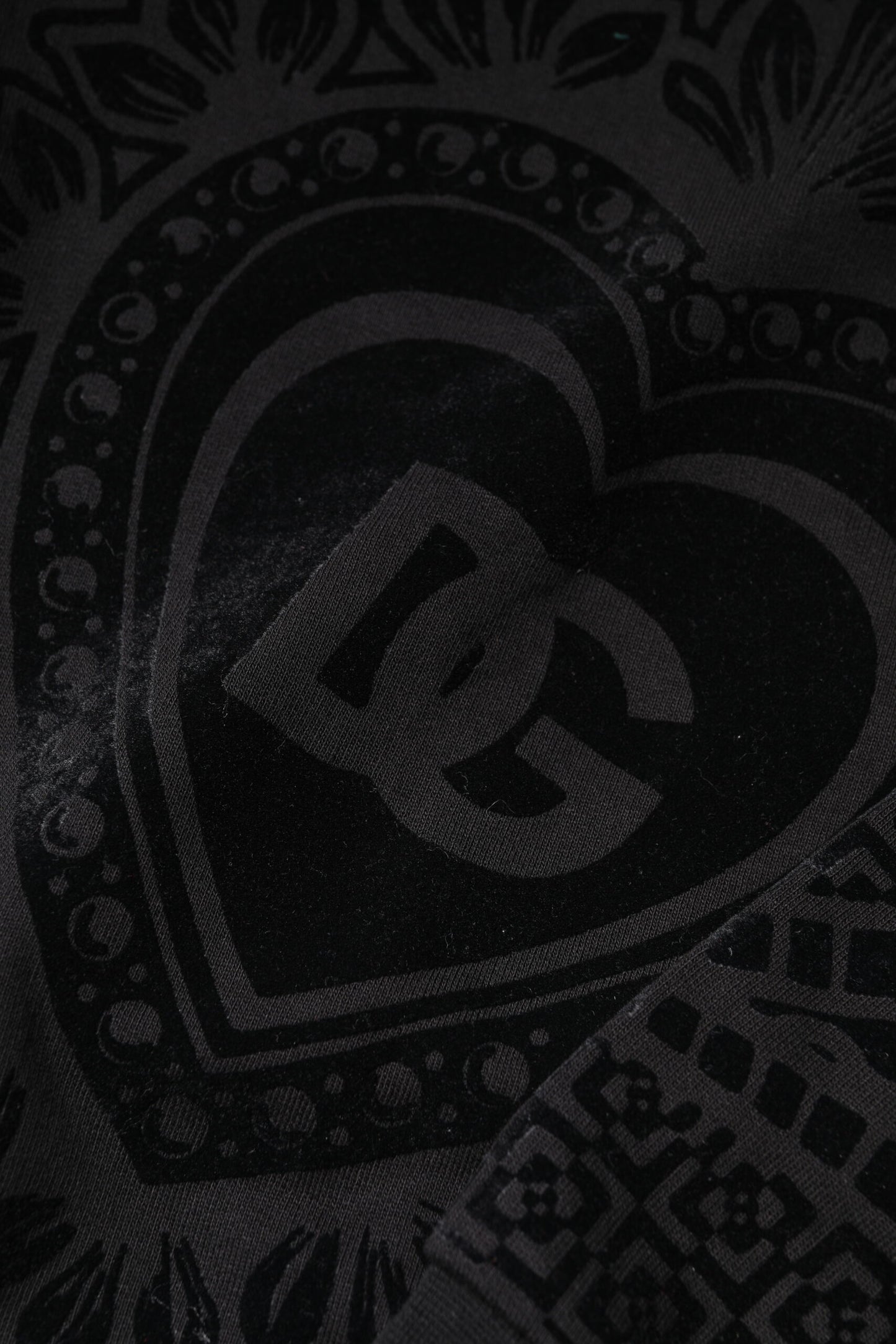 Dolce &amp; Gabbana – Schwarzer Sweatshirtpullover mit Rundhalsausschnitt und Print