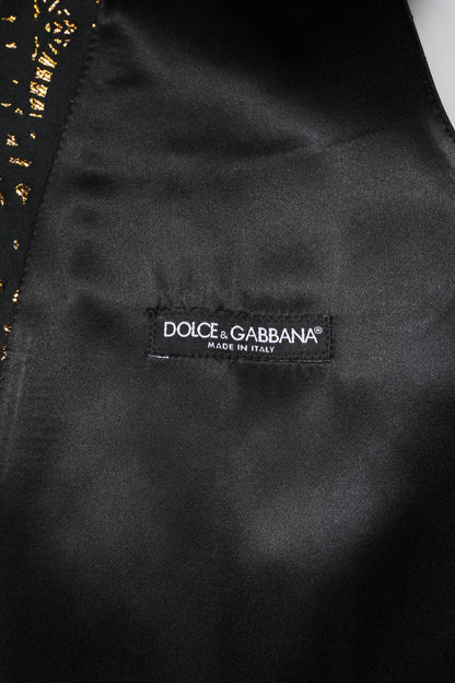 Dolce &amp; Gabbana Schwarze Lurex-Weste für formelle Anlässe
