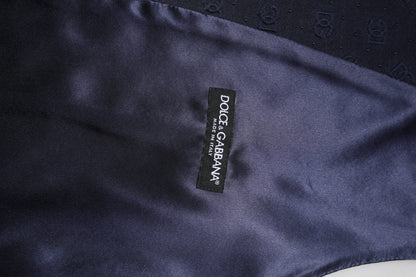 Dolce &amp; Gabbana Dunkelblaue Weste aus Wolle mit Logo für formelle Herren