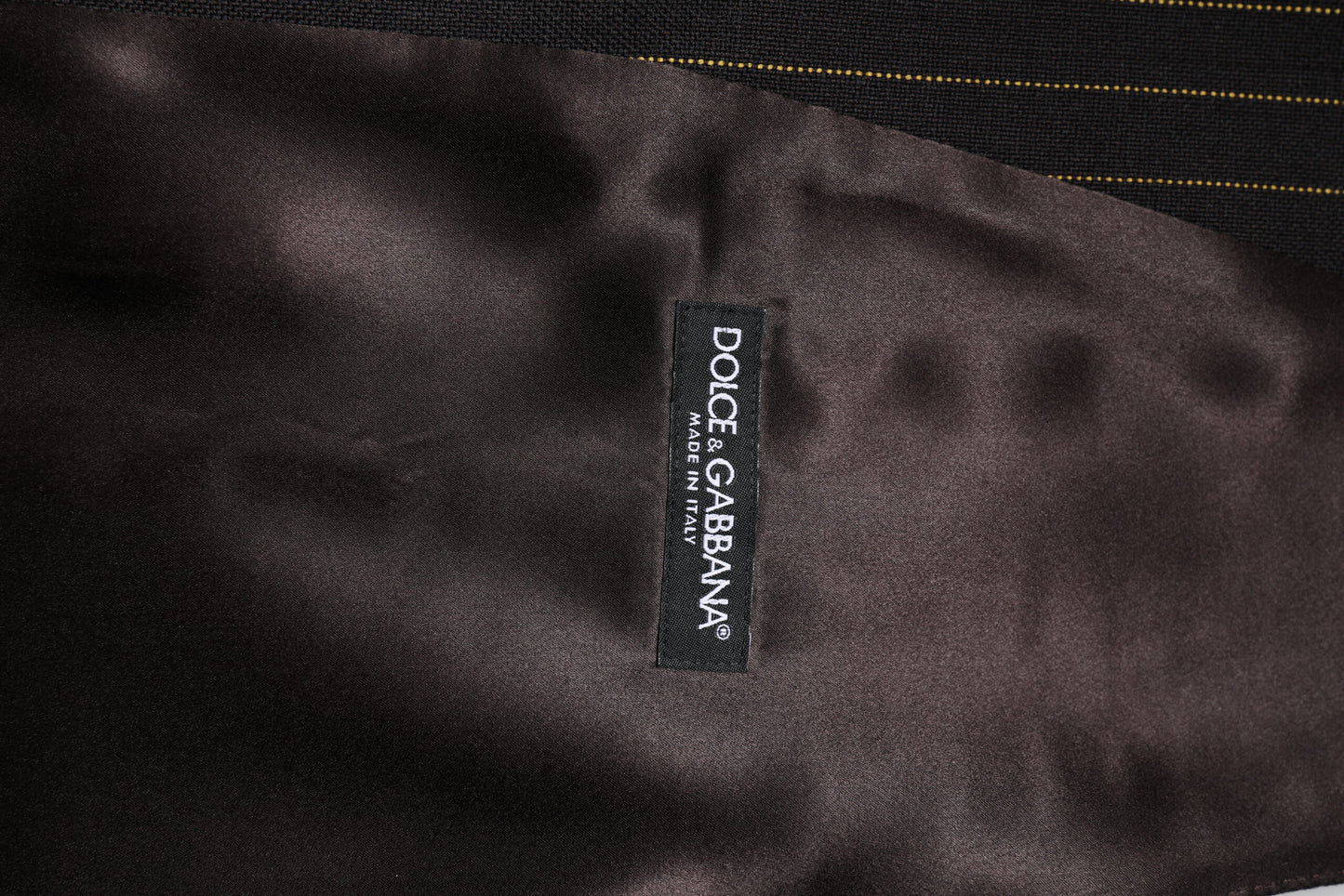 Dolce &amp; Gabbana Schwarze Streifen Wolle Formale Herren Weste
