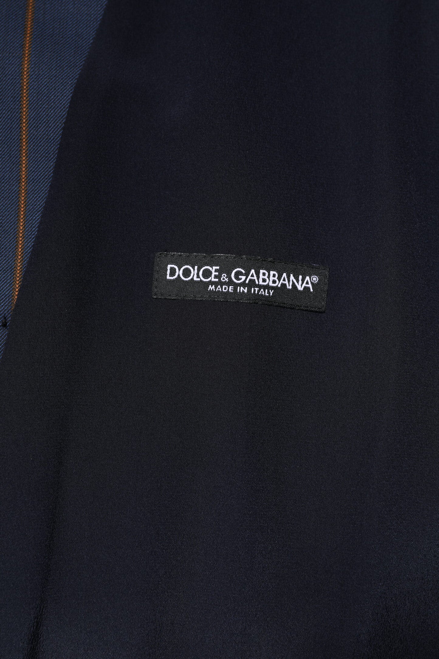 Dolce &amp; Gabbana Blau gestreifte Weste aus Wolle für formelle Herren