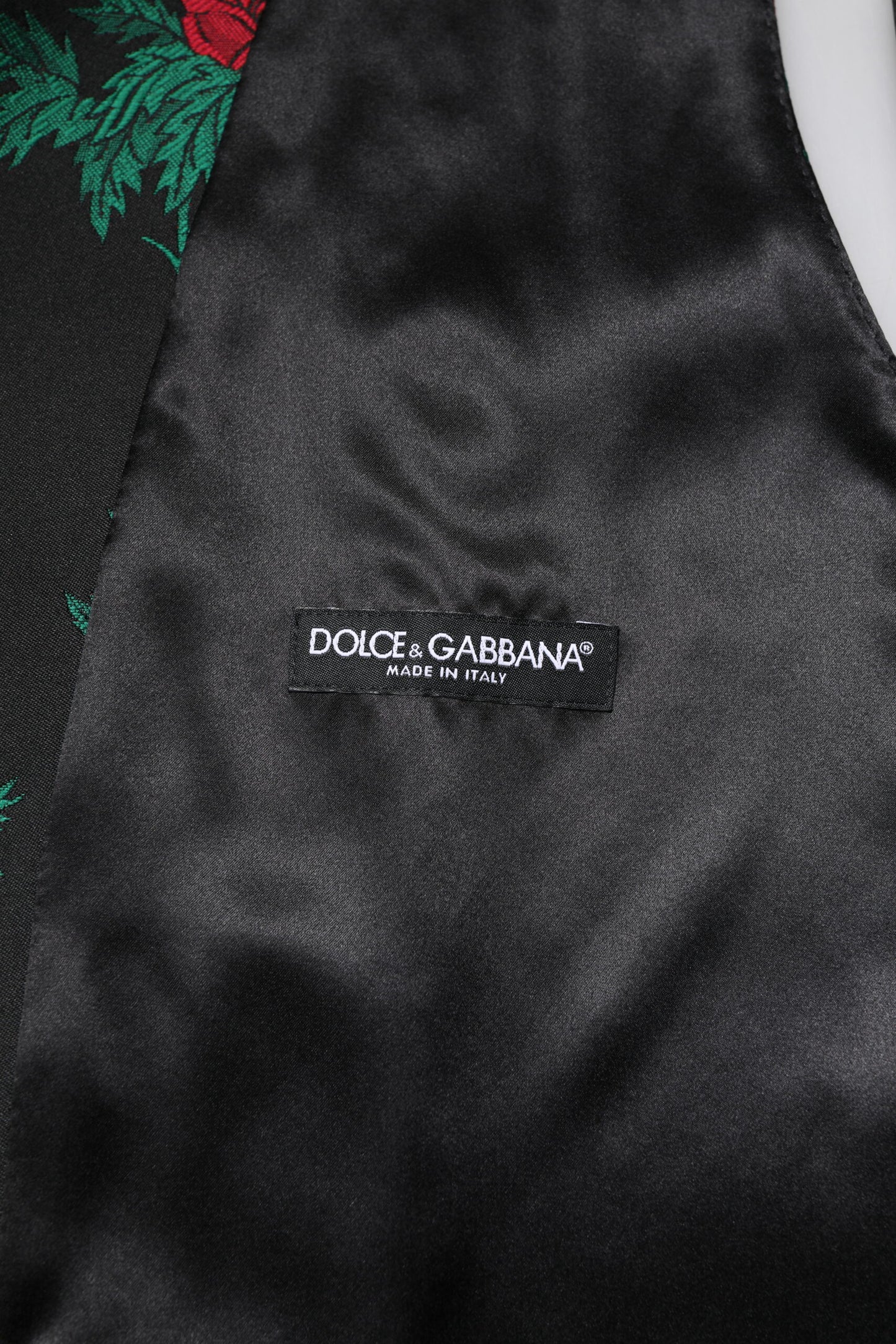 Dolce &amp; Gabbana Rote Weste aus floralem Brokat für formelle Herren