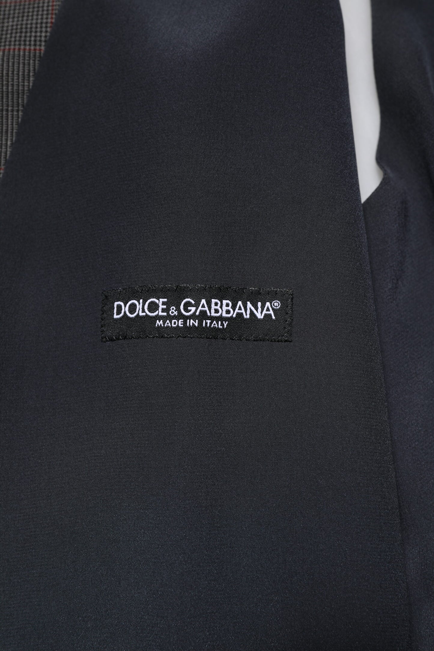Dolce &amp; Gabbana Grau karierte Weste aus Wolle für formelle Anlässe
