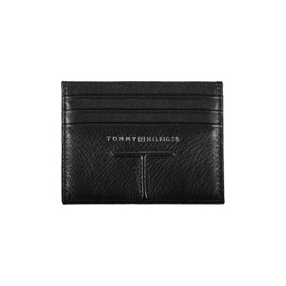 Tommy Hilfiger – Schwarze Lederbrieftasche für Herren