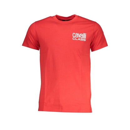 Rotes Baumwoll-T-Shirt der Cavalli-Klasse