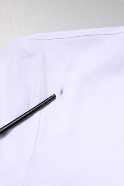 Dolce &amp; Gabbana – Weißes T-Shirt mit Rundhalsausschnitt und Logo-Stickerei