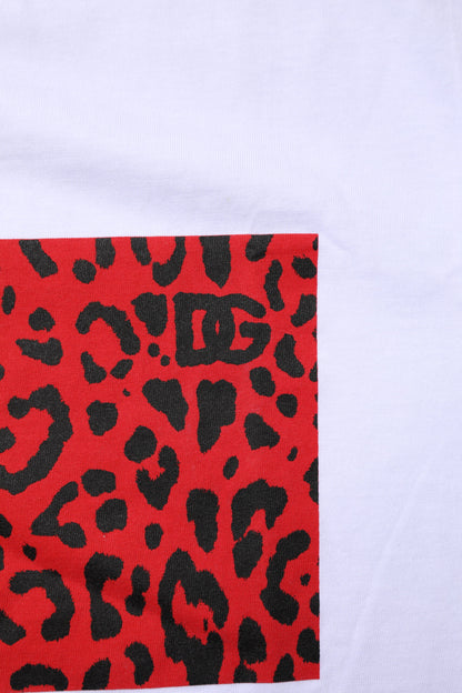 Dolce &amp; Gabbana – Weißes T-Shirt aus Baumwolle mit kurzen Ärmeln und Rundhalsausschnitt