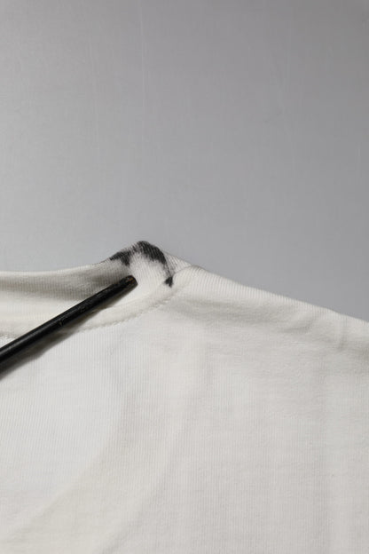 Dolce & Gabbana White Cotton DG Logo Print Round Neck T-shirt