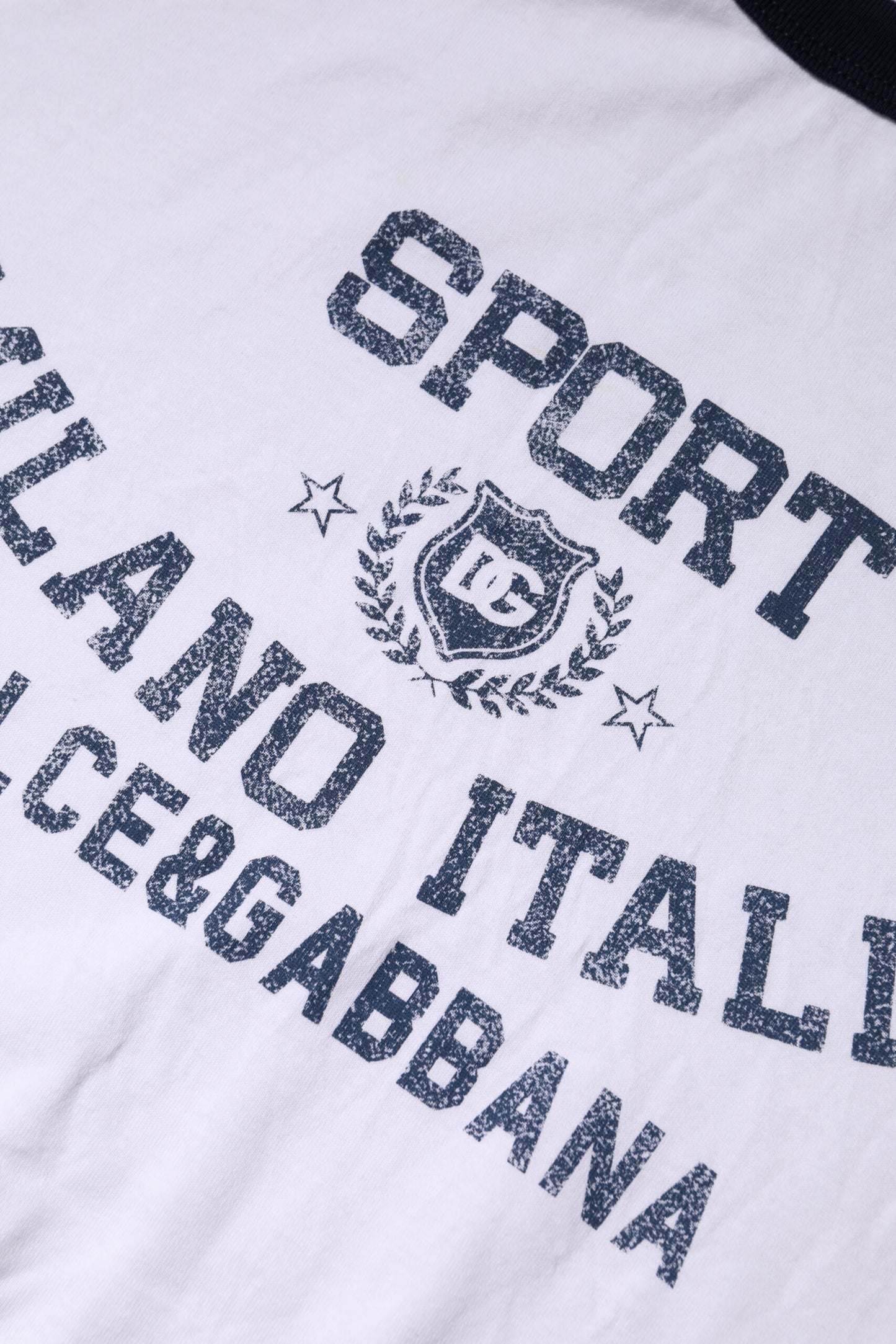 Dolce &amp; Gabbana – Weißes, kurzärmliges T-Shirt mit DG-Logo-Print