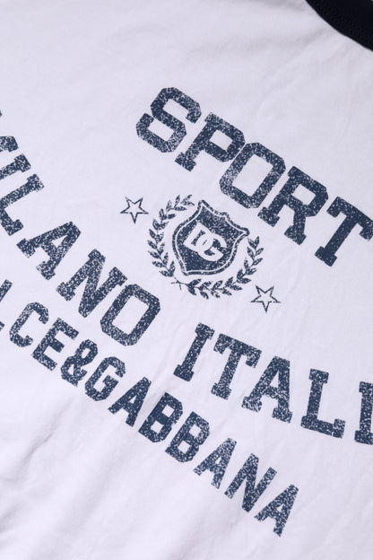 Dolce &amp; Gabbana – Weißes, kurzärmliges T-Shirt mit DG-Logo-Print