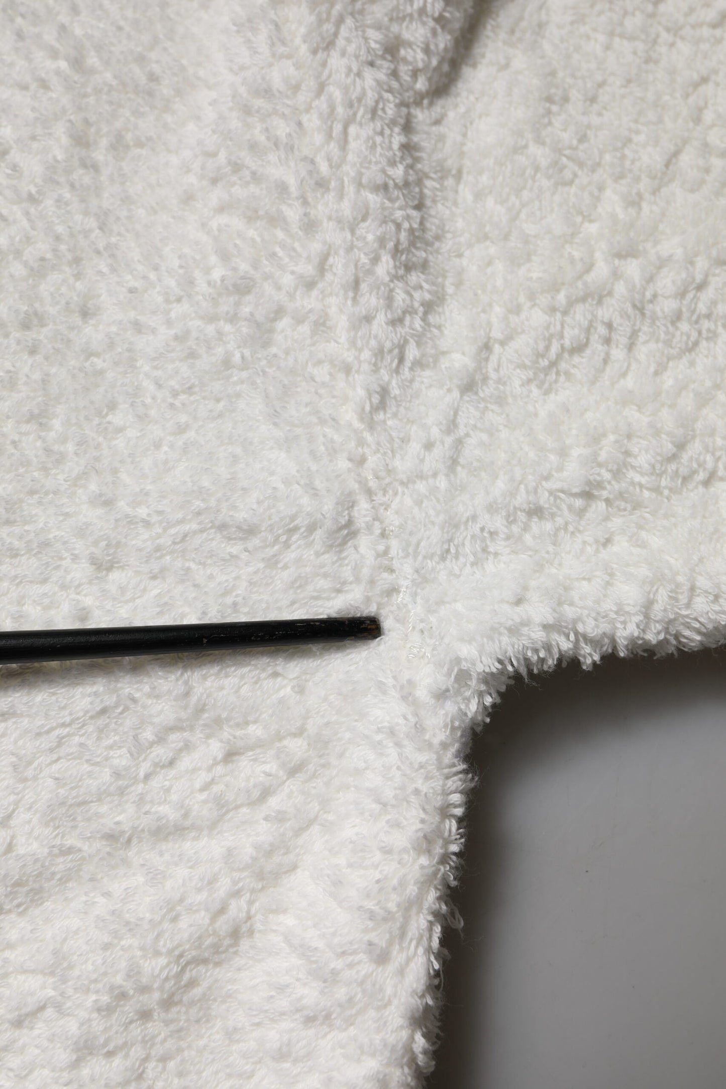 Dolce &amp; Gabbana – Weißer Pullover aus Baumwollfleece mit Rundhalsausschnitt